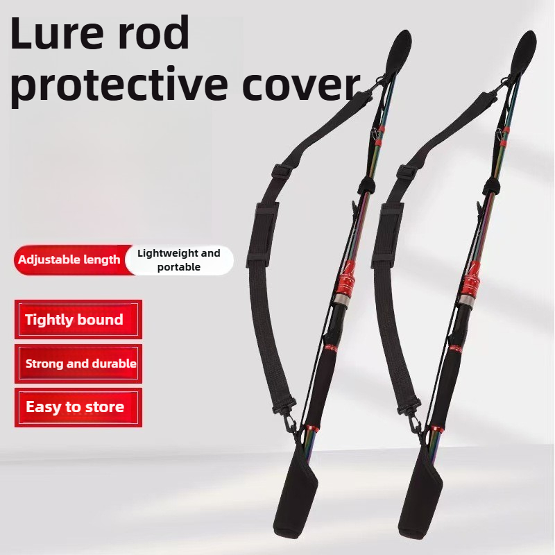 Fishing Rod Combo - Verstellbare Angelruten-Aufbewahrungstasche, tragbarer Schultergurtschutz für Angelzubehör