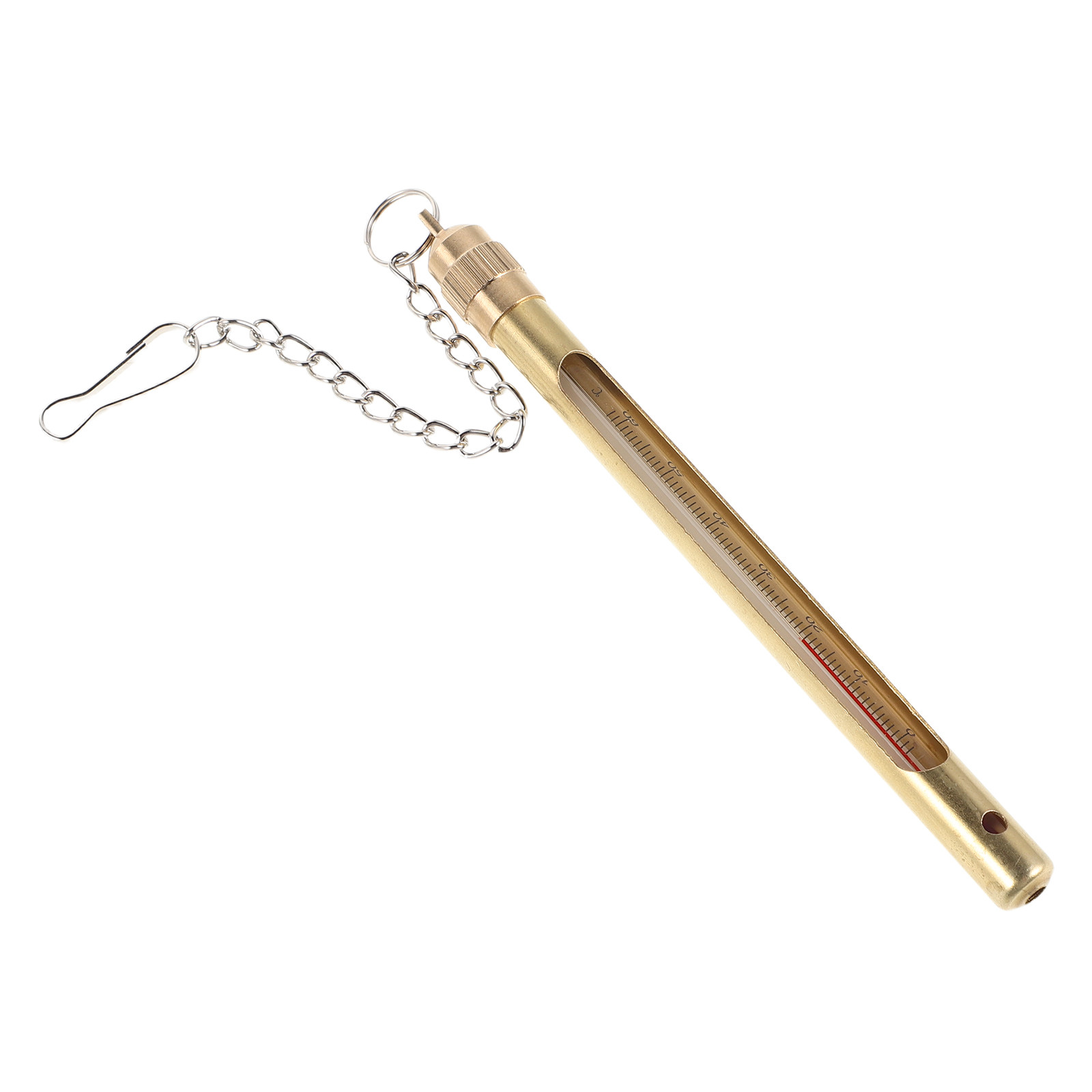 Fishing Rod Fly - Outdoor-Metall-Flusswasserthermometer Fliegenfischerthermometer Anglerwesten-Zubehör für Teich, See,